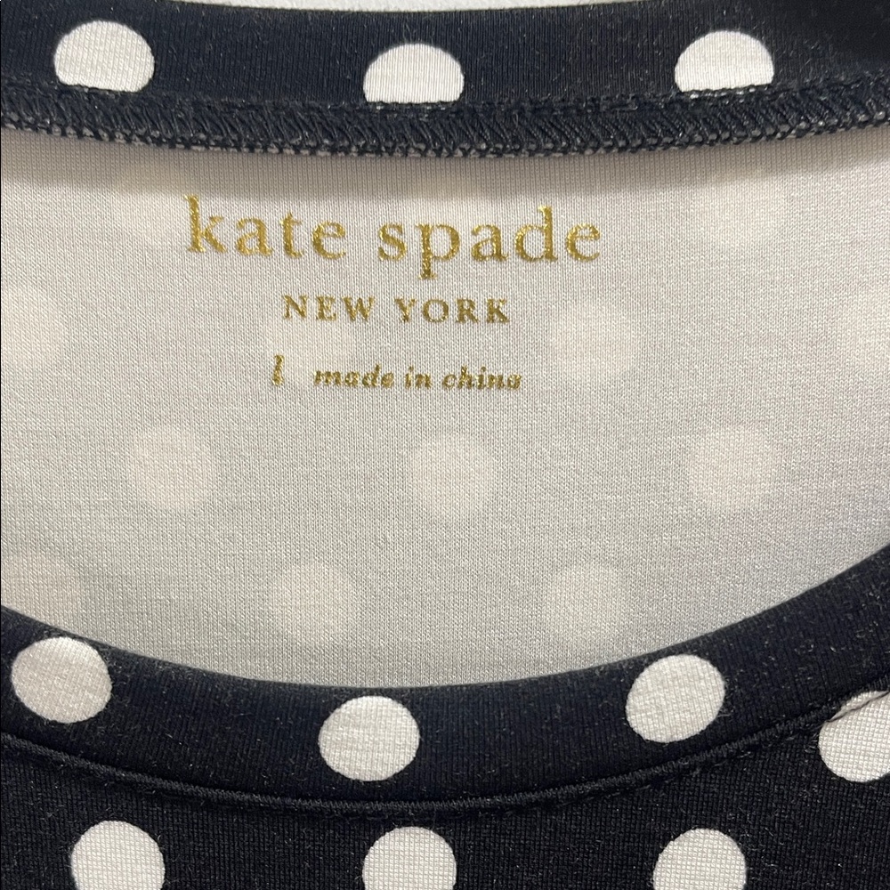 Kate spade dress sz  large Polka Dot Black and White Dress - Picture 2 of 8